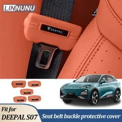 Linnunu Fit for Deepal S07 L07 Sl03 Cars Accessories Car Seat Belt Buckle Silicone Protective Cover Anti-Collision and Anti-Scratch Protective Cover Car Interior Special Protective Accessories