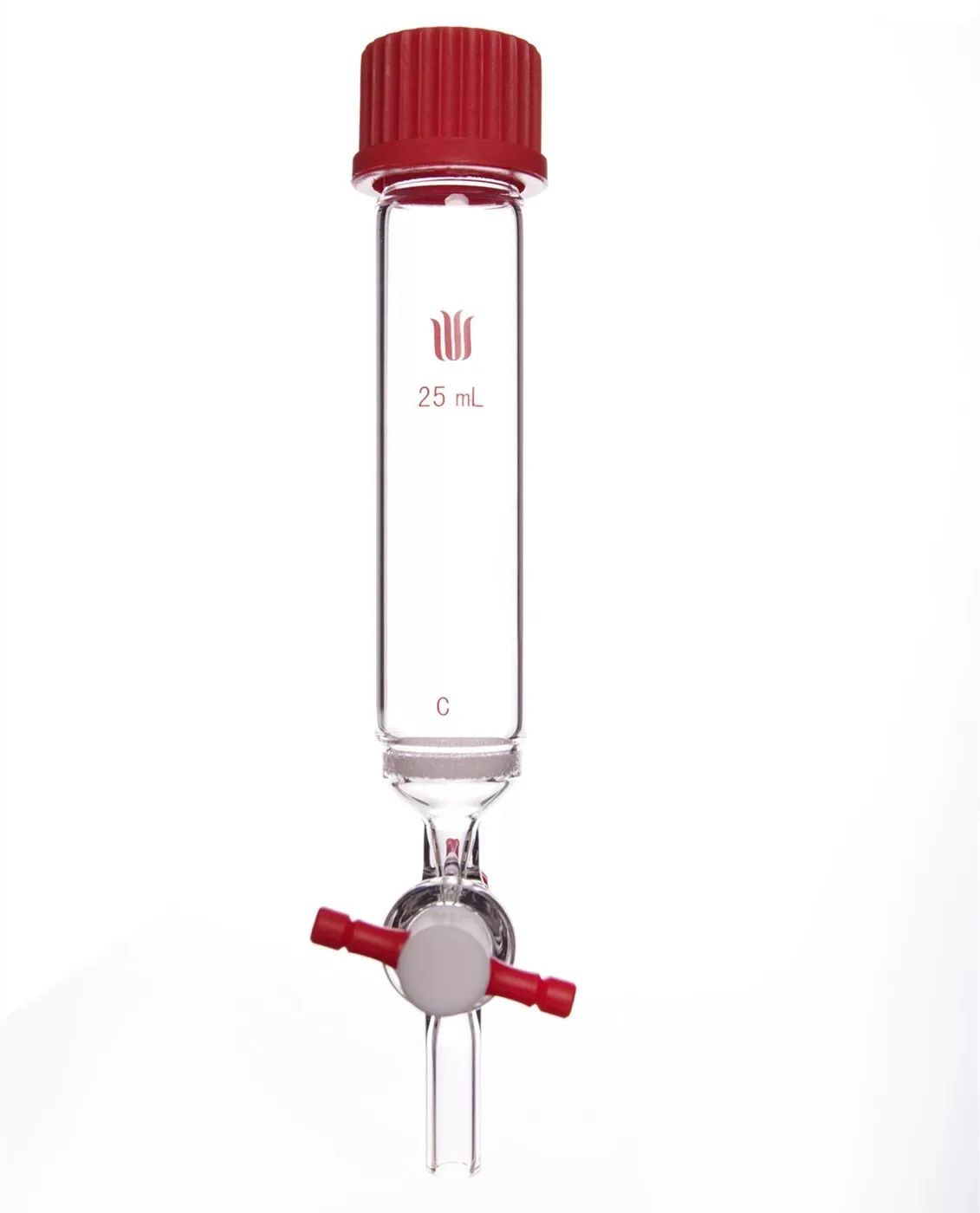 Peptide Solid-phase Synthesis Tube, 2mm Aperture PTFE Valve, Peptide Synthesis Vessel, Solid-phase, P12，SYNTHWARE