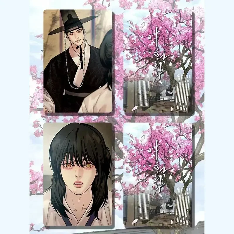 2024 NEW Game Anime 6Pcs Lezhin Comic Hot Korean BL Manhwa Painter of the Night/야화첩 Seungho Na-kyum Couple Photo Card Collection