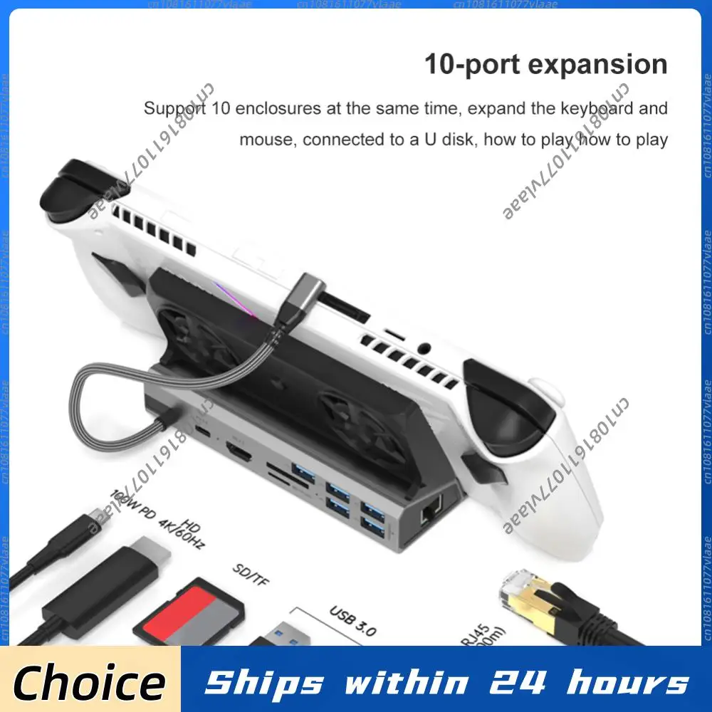 

Docking Station HDMI-Compatible Hub Holder Dock 4K 60Hz USB Hub Gigabit Ethernet 1000Mbps Type C USB 3.0 2.0 RJ45 for Steam Deck