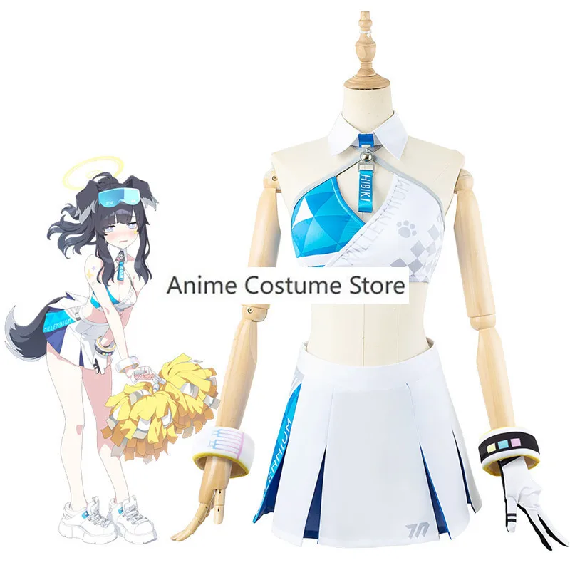 Game Blue Archive Nekozuka Hibiki Cosplay Costume Wig Anime Project MX Millennium Science School Sexy Woman Uniform Halloween