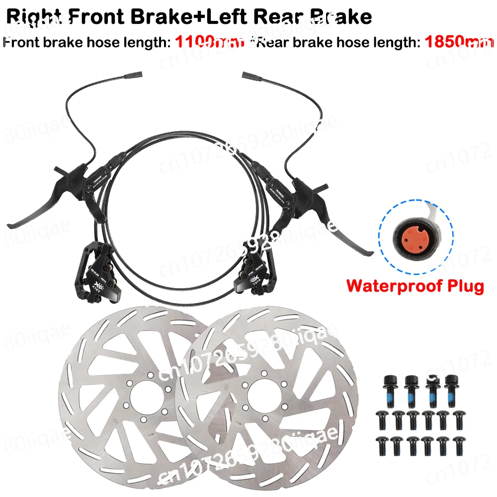 

With 2Pcs180mm Rotors EbikeAccessory 2 Piston E-Bike Hydraulic Disc Brake Electric Motorcycle Power-Off Hydraulic Disc Brake