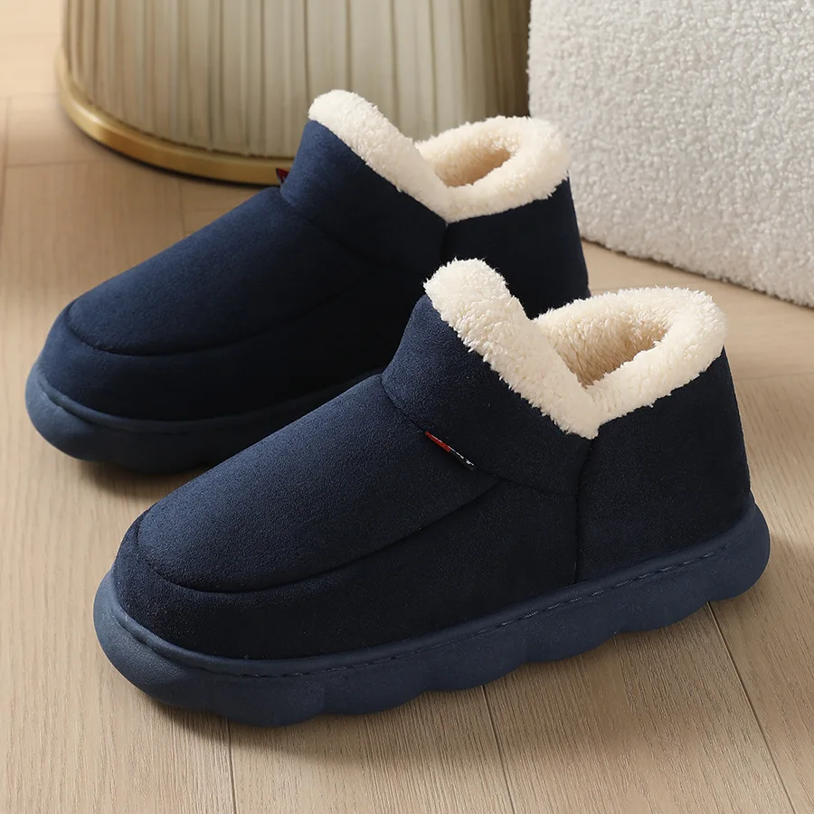 Sorriso PoP-chinelos macios antiderrapantes para homens e mulheres, sapatos de pelúcia, sapatos de quarto casuais, casa clássica, ao ar livre, inverno