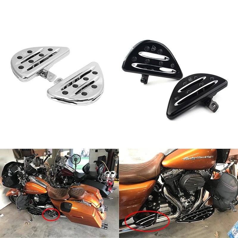 

Motorcycle Chrome Passenger Floorboards Rear Foot Pegs Footrest For Harley Softail Heritage Touring Electra Glide Sportster Dyna