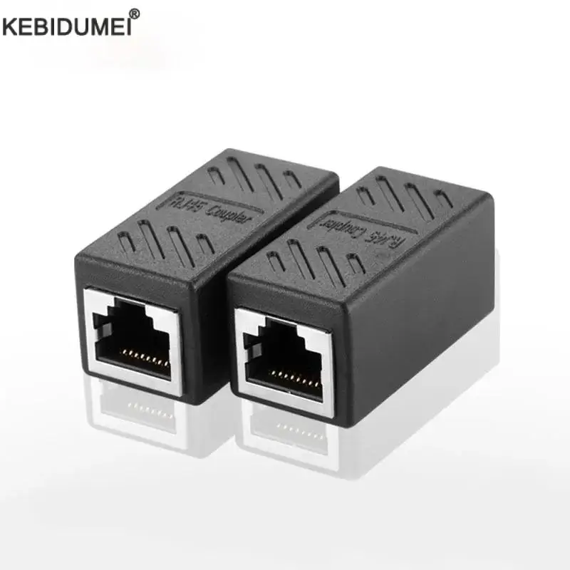 RJ45 Connector Cat7/6 Ethernet Adapter Gigabit Interface Network Extender Convertor For Extension Cable Female to Female