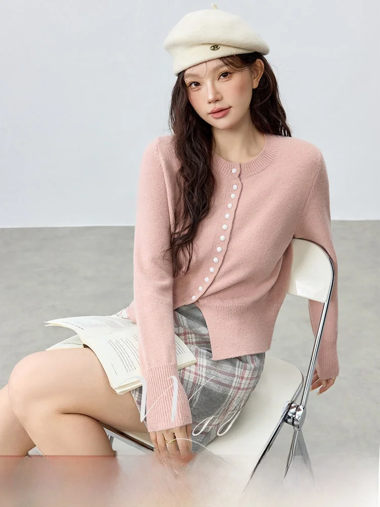 

Зимний вязаный комплект из свитера и юбки для женщин больших размеров: круглый вырез, клетчатый дизайн, для повседневной носки, из полиэстера, шерсти, вискозы, нейлона