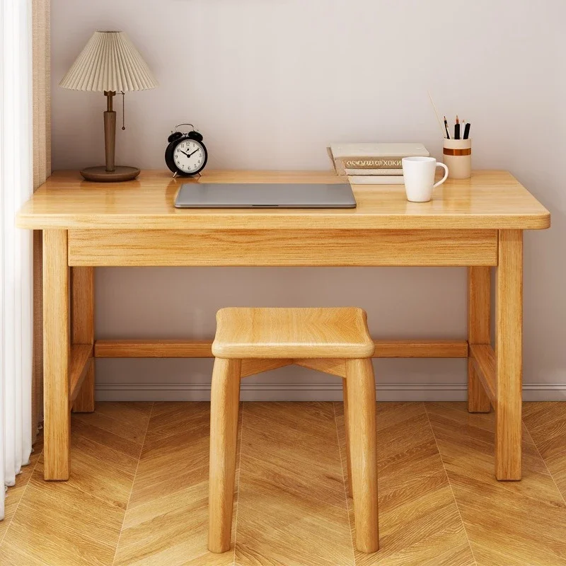 Solid wood desk computer desk, desktop student home study writing desk bedroom, simple desk workbench table