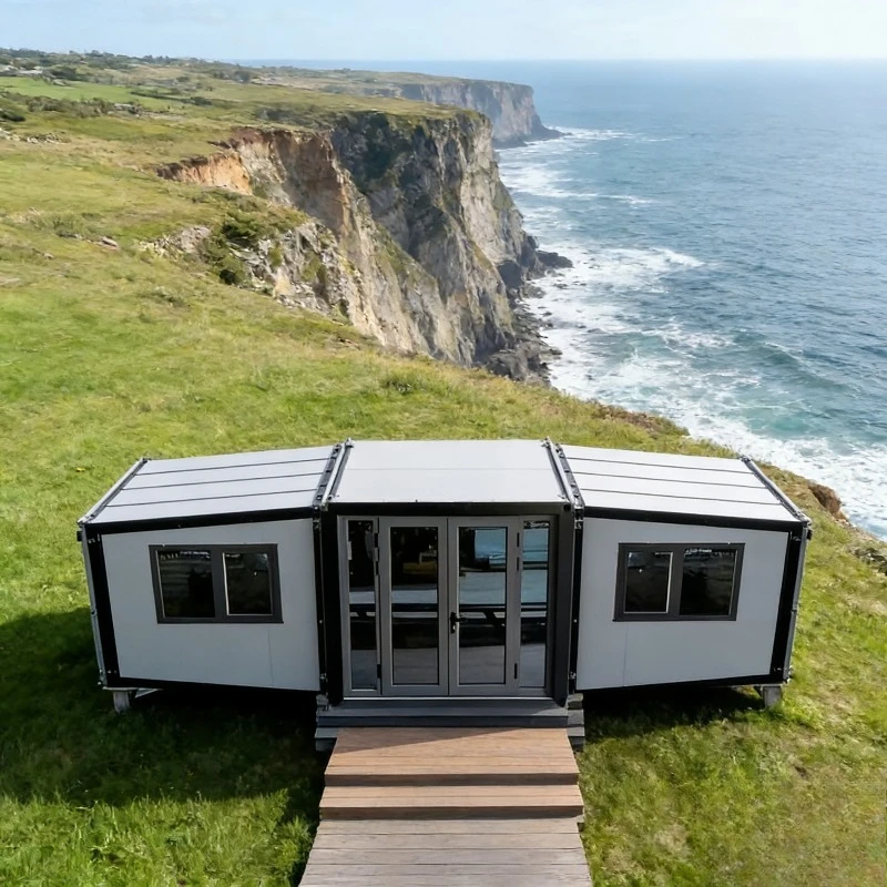 Ready Made Flat 20Ft 40Ft Portable Prefabricated Home 2 3 4 5 Bedroom Folding Container Expandable House Prefab Villa