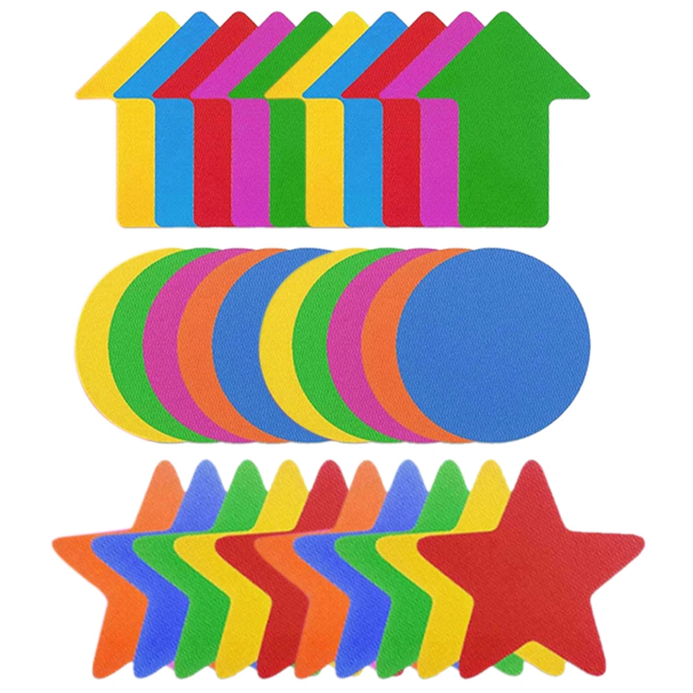 

30pcs Carpet Markers Strips Wear Resistant Nylon Dots Classroom Kids Supply Home School Kindergarten Notebooks