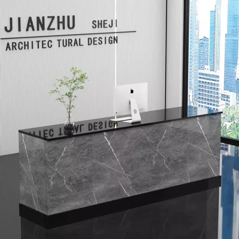 Hairdressing Reception Desk Beauty Center Modern Luxury Reception Desk Coffee Shop Counter Comptoir Caisse Beauty Furniture