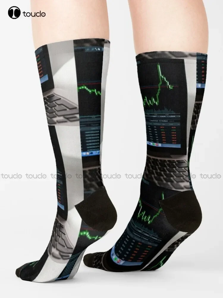 Stock Market Socks Cozy Socks 360° Digital Print Unisex Adult Teen Youth Socks Personalized Custom Gift Hd High Quality