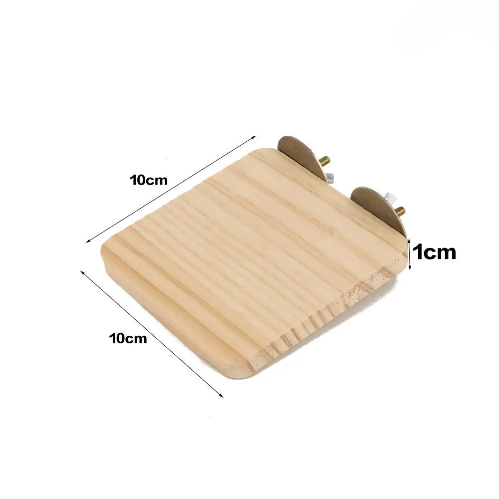 Wood Square Stand Platform Cage Board Hamster Chinchilla Pet Springboard Hamster Branch Perches for Bird Cage Toys