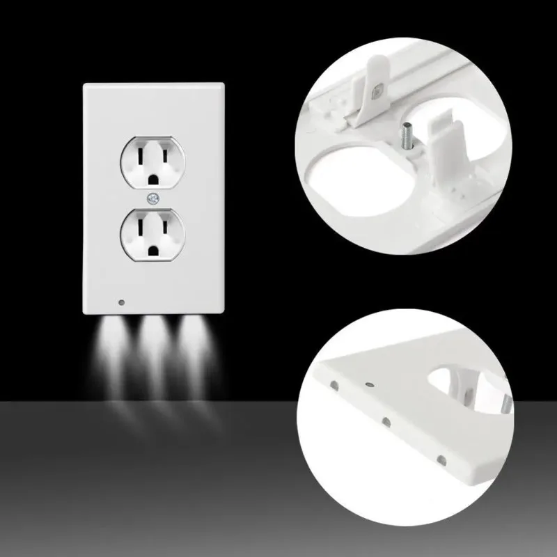 Nieuwe Amerikaanse Standaard Stopcontact Panel Lamp Keuken Gang Nachtlampje Switchlight Socket Nachtlampje Led Lamp