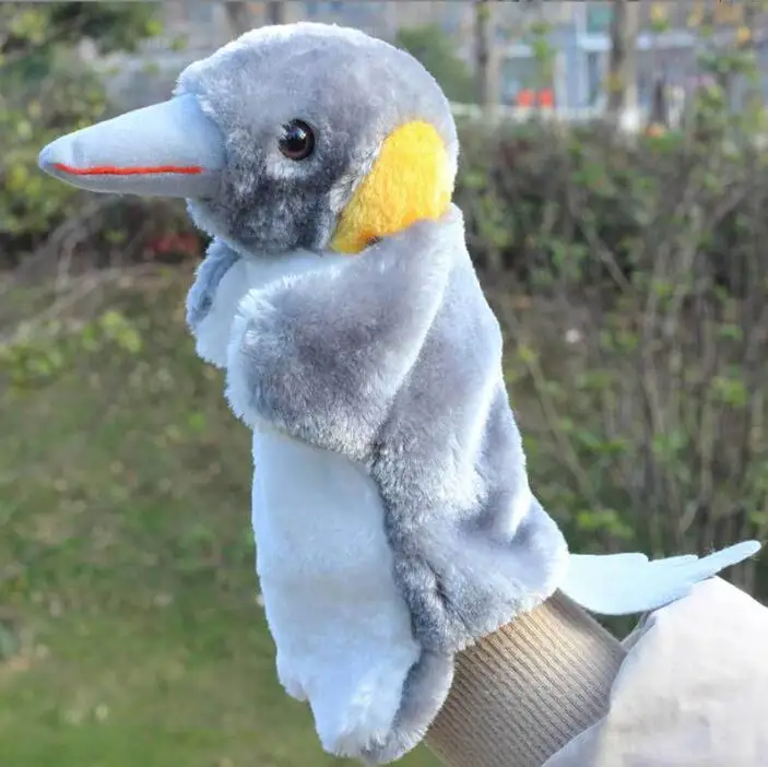 Pinguin puppen Spielzeug Cartoon Nette Plüsch Papagei Duck Puppet Spielzeug Hand Puppe Storytelling Bildung Spielzeug Geschenke