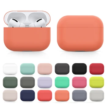 Apple AirPods için kılıf Pro kapak yumuşak silikon kılıf kablosuz Bluetooth kulaklık koruyucu Airpods için Pro1 kulaklık aksesuarları