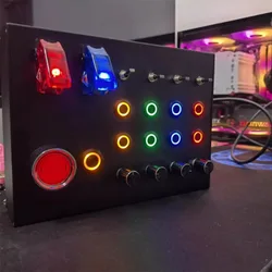 Simulates Racing Car Central Control Box Euro Truck Multifunctional Control Button Box PC USB for Fanatec Thrustmaster Simdid
