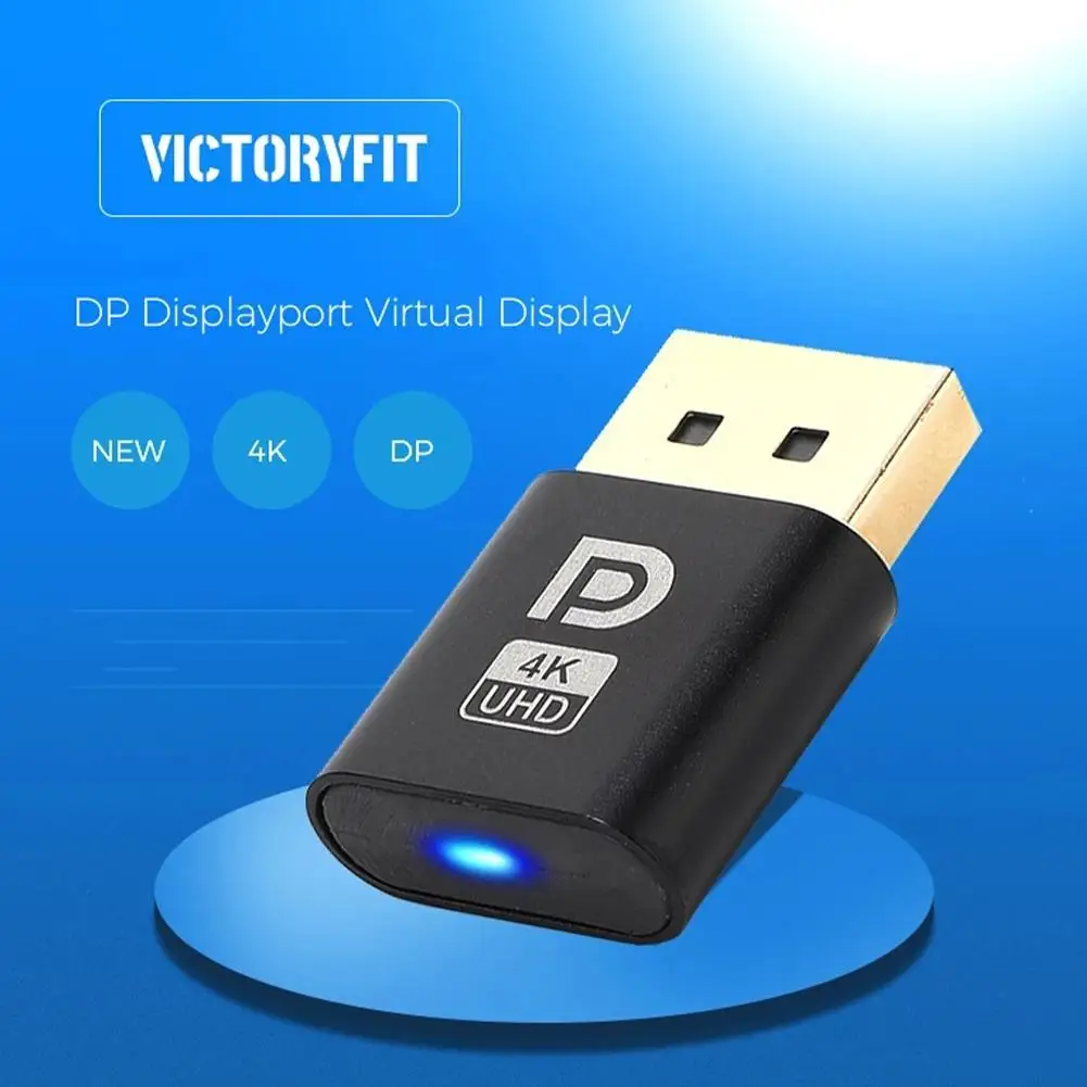 

4K HDMI-заглушка DP VGA DVI Mini DP Эмулятор дисплея Виртуальный монитор Адаптер безголового дисплея Эмулятор EDID EDID безголовый