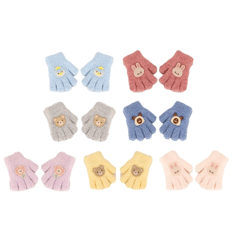 Soft & Washable Kids Gloves Stylish Practical Children Mittens Warm Reusable Knit Gloves Keep Your Hands Warm in Winter