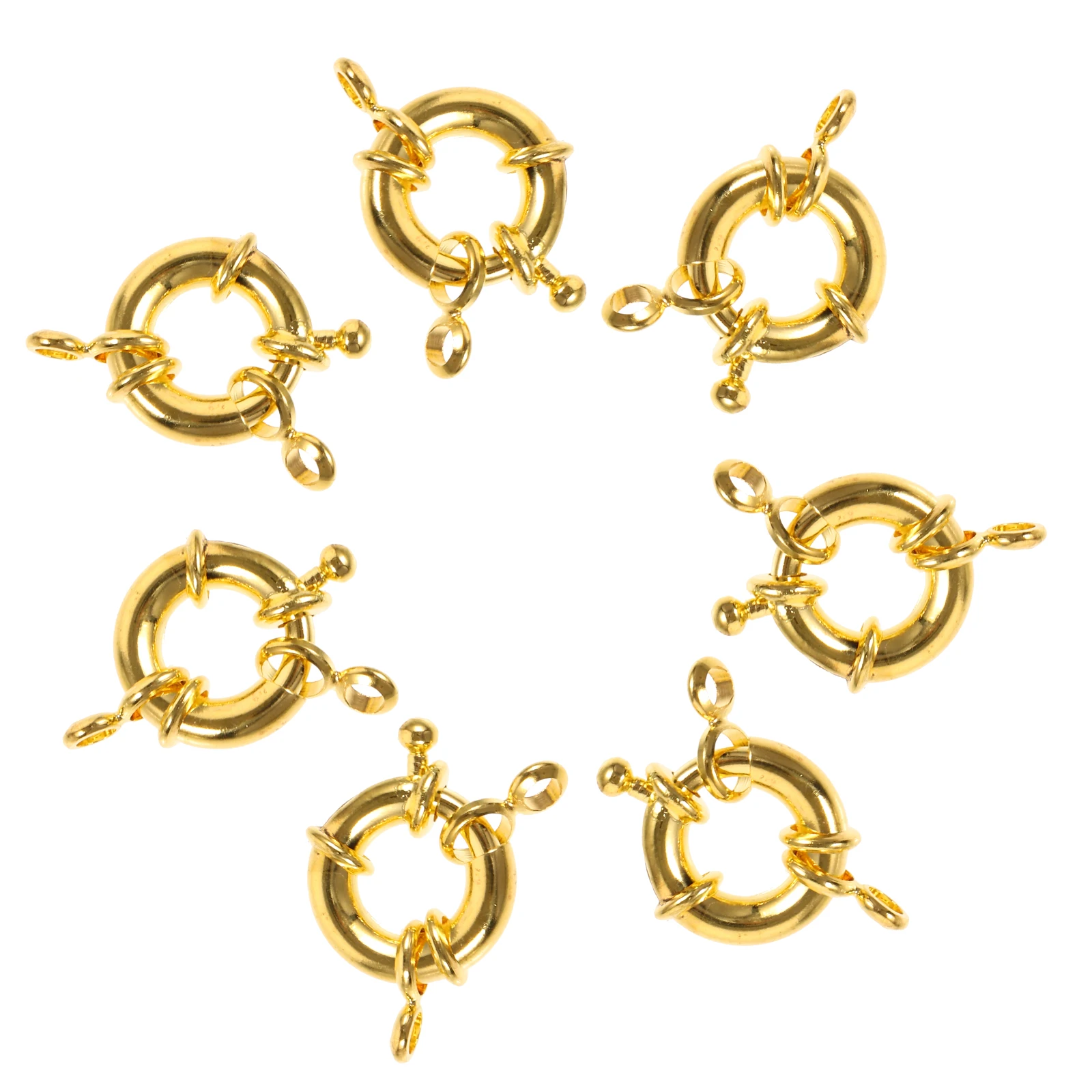 

10Pcs 13mm Gold Steering Wheel Buckle Connector DIY Bracelet Necklace Jewelry Accessories Metal Clasps Converters Decorative