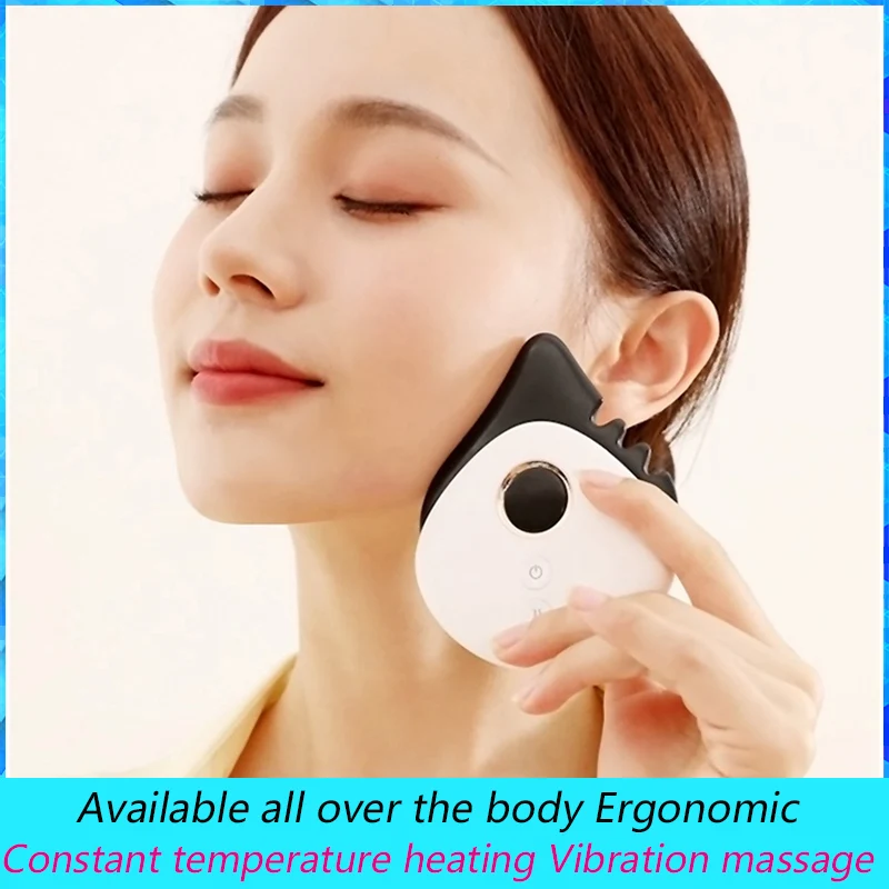 Electric Facial Gua Sha Beauty Device, Constant Temperature Hot Compress, Vibration Massage, Relieve Fatigue USB ML-011