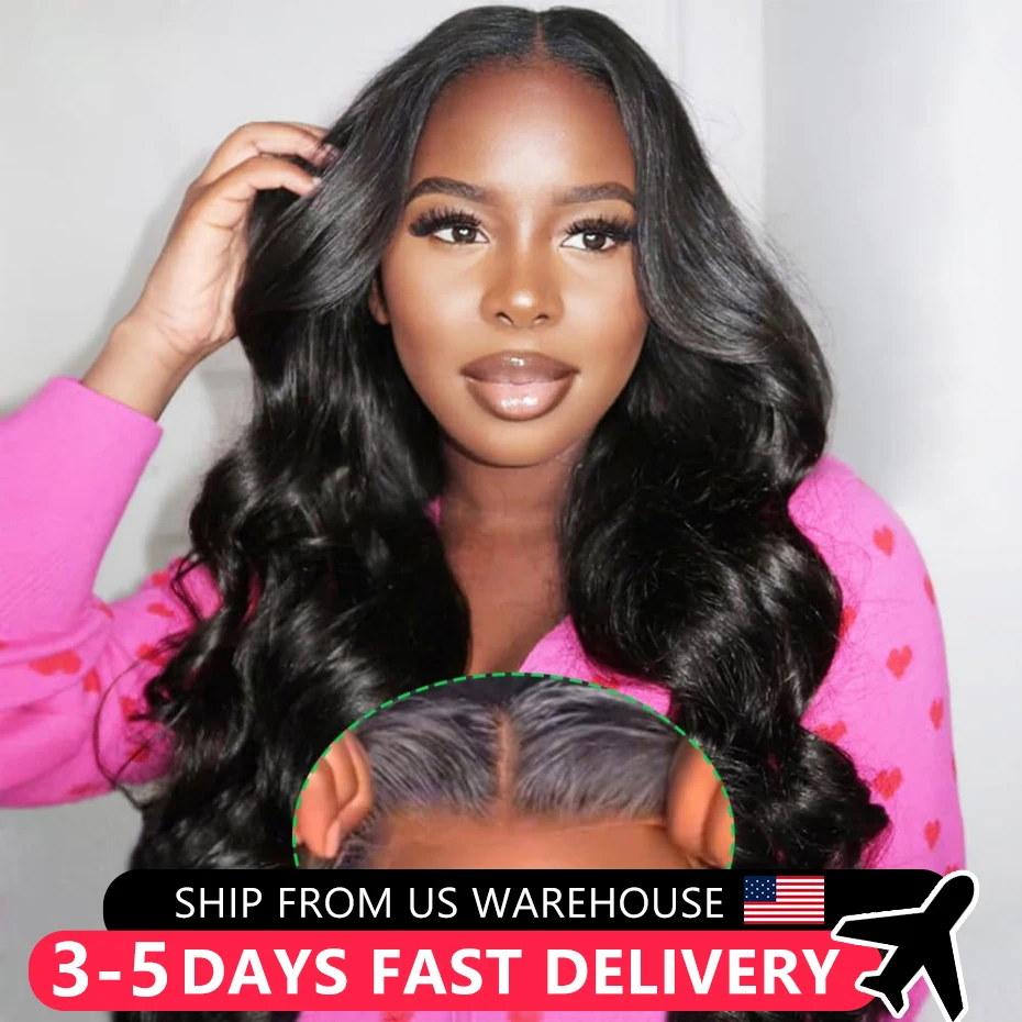 Glueless Wigs Body Wave Wigs Pre-Cut 6x4 5x5 Lace Closure Remy Human Hair Curly Wave Easy Ready To Wear For Women Pre Plucked