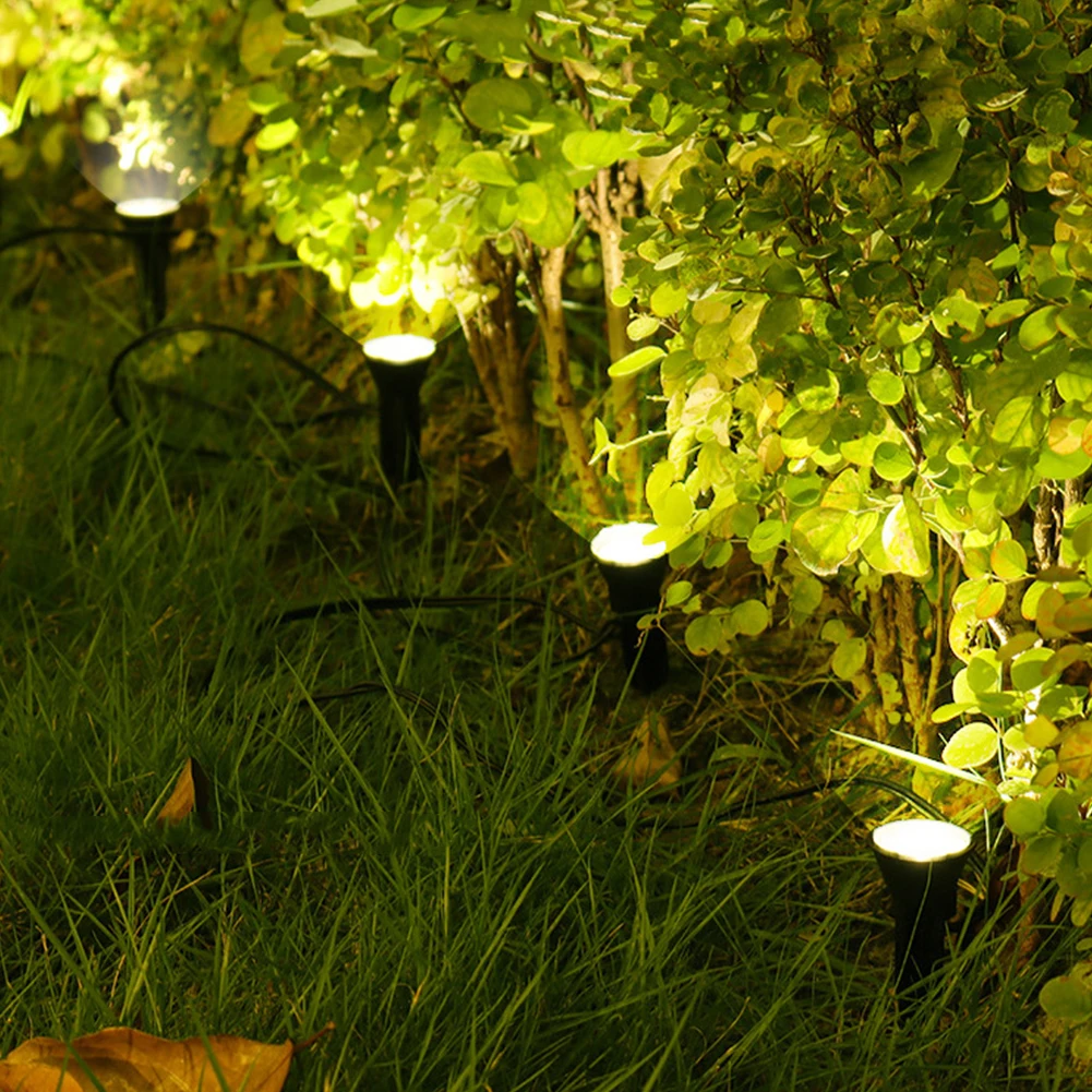 Luces solares para exteriores, 10 LED, 3000K, focos de paisaje, encendido/apagado automático, lámparas de jardín impermeables IP44 para entrada y porche