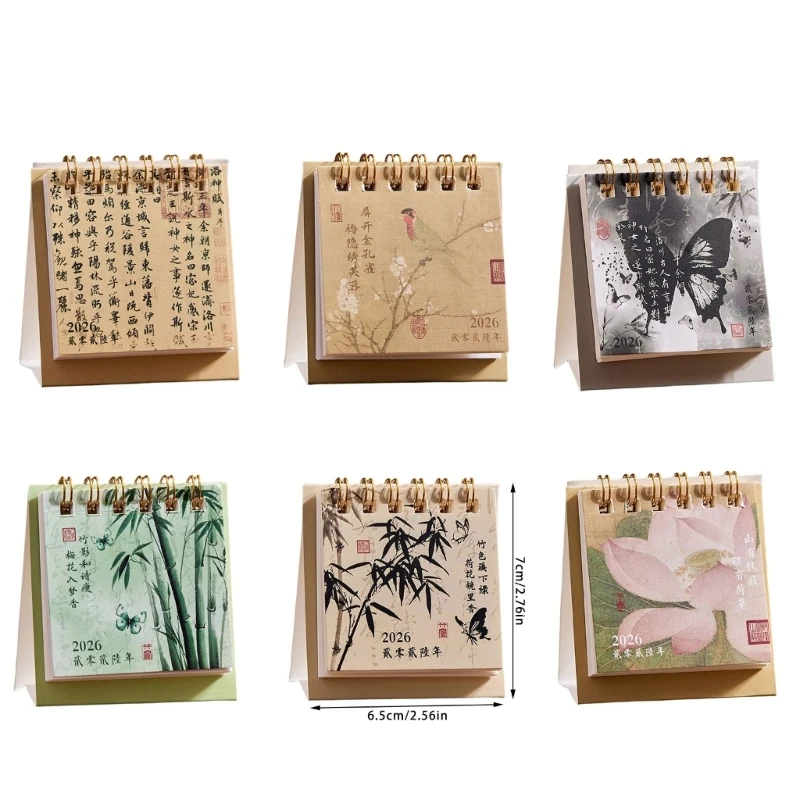 77JC 2026 Daily Schedule Planner Home Office Decors Desk Standing Desk Calendar Mini Monthly Desktop Calendar