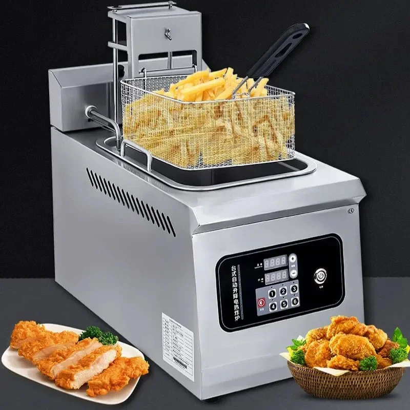 Commercial Double Tank Electric Deep Fryer Digital Control Stainless Steel Fry Machine for Restaurant Fried Food Cooking