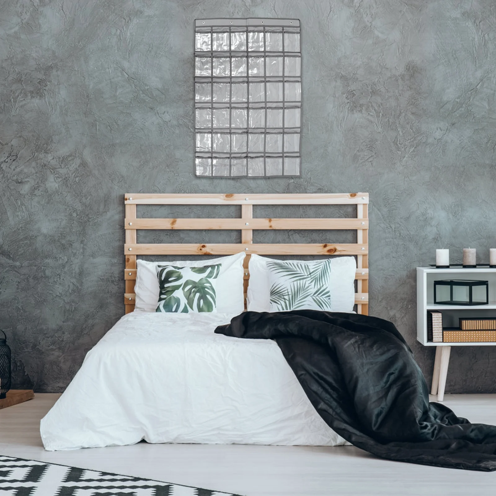 

1Pcs Multi-Pockets Jewelry Hanging Storage Bag Non-Woven Practical Wall Back Door Sundries Organizer Storage Bag