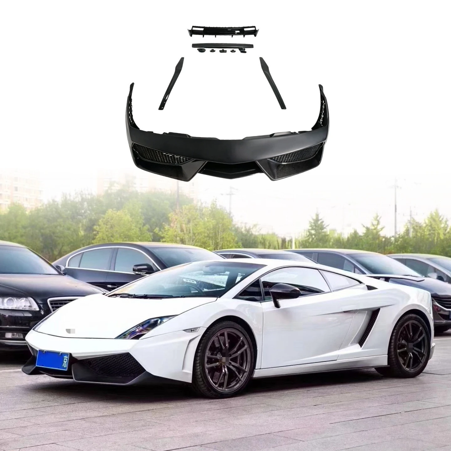 Suitable for Lamborghini Gallardo LP540-550 560 570 Upgraded DMC Front Bar Side Skirt Back Lip