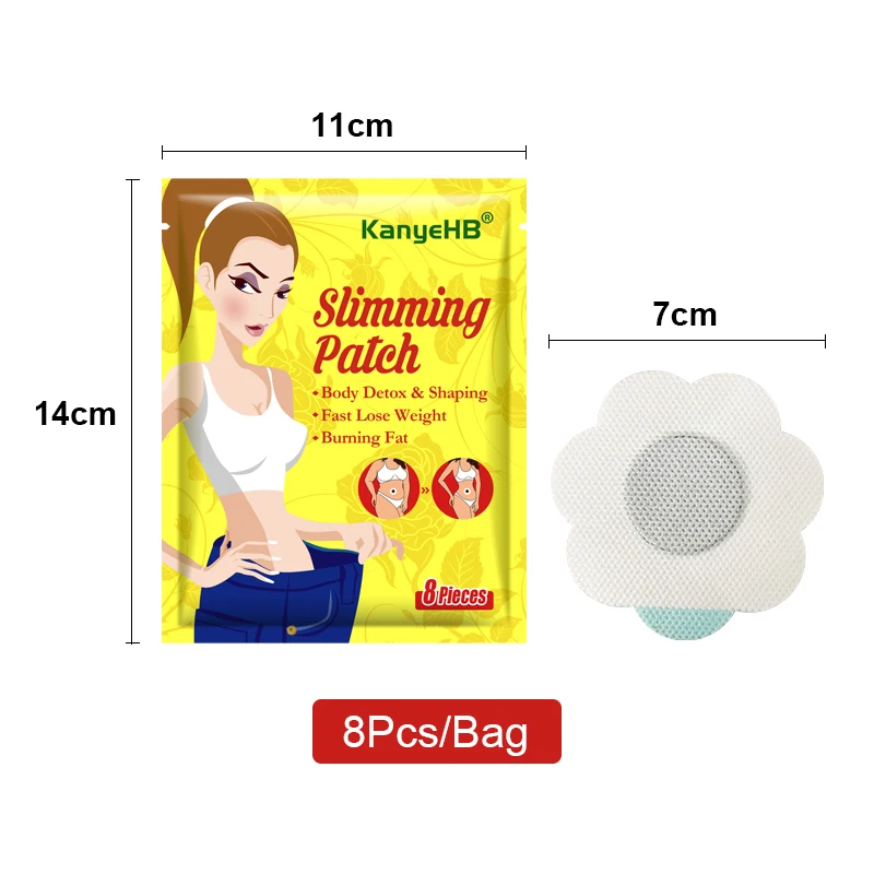 8Pcs=1Bag Slimming Patch Detox Weight Loss Sticker Navel Stick Herbal Medicine Slim Fat Burning Thin Body Belly Fat Burner W012 view 6