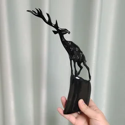 Authentic Real Buffalo Horn Elk Sculpture Black Carved Horn Norse Decor Unique Viking Horn Decor and Viking Accessories