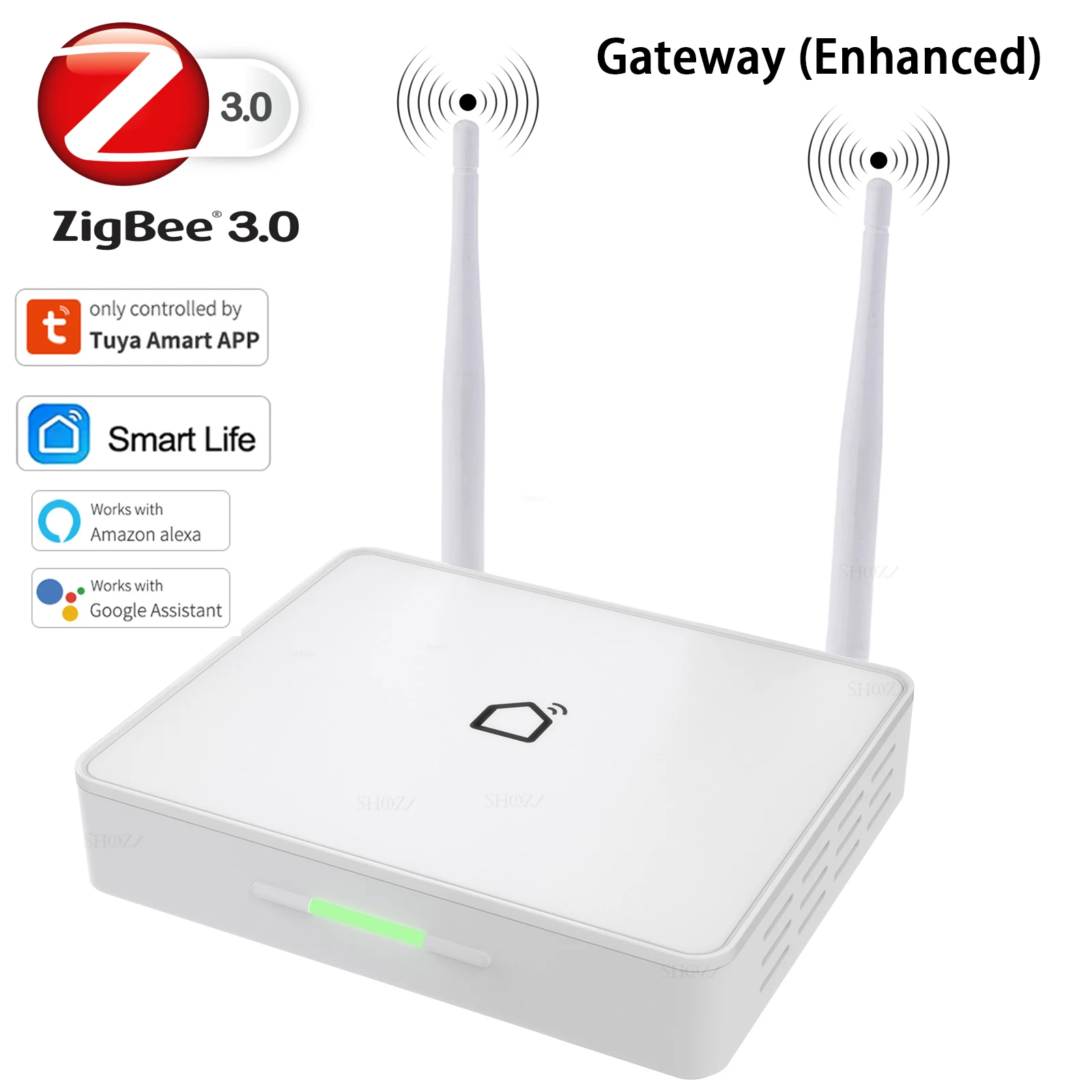 

Tuya Zigbee 3.0 Gateway Smart Home Hub Moderm With Enhanced Strong Signal RJ45 Work Across Floors Smart Life APP