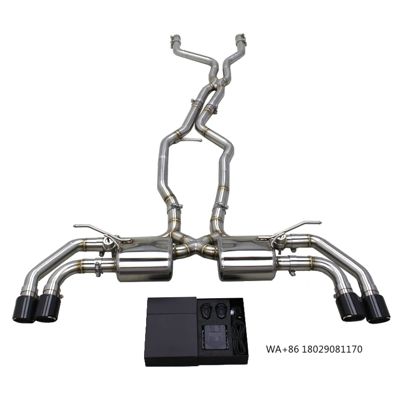 

BSK Valved Catback Muffler for 958 V8 4.8 2010-2016 Active Sound X Pipe SUS304 Exhaust System with Control