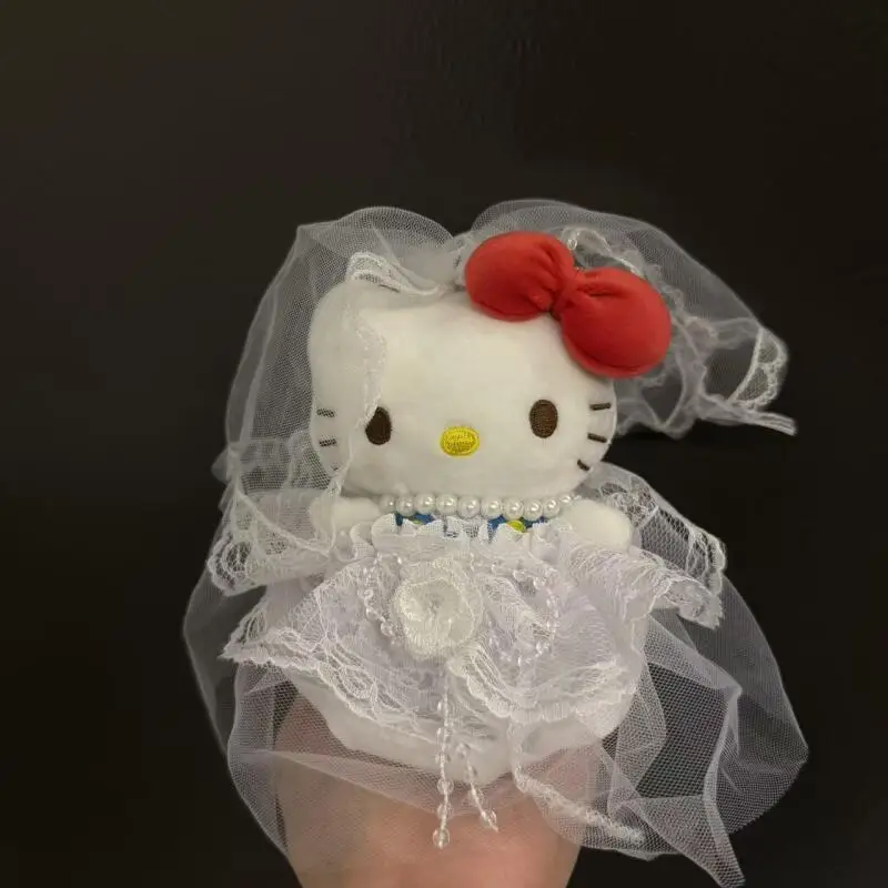 

Sanrio свадебное платье Hello Kitty плюшевая игрушка Kawaii брелок Ins корейский рюкзак кулон мультфильм аниме друг подарок на день рождения