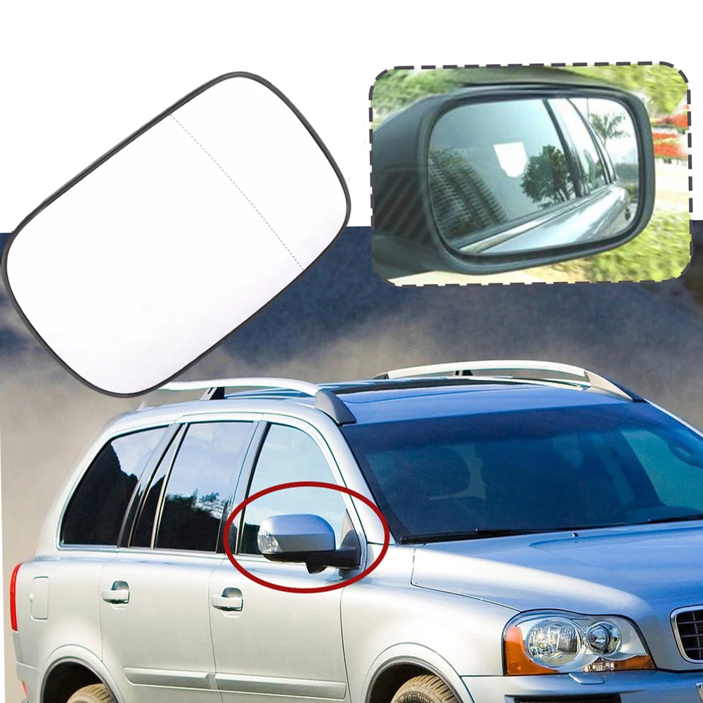 Left Right Side Heated Wing Mirror Glass Rearview Mirror for Volvo XC70 XC90 2003 2004 2005 2006 8650148 8650150