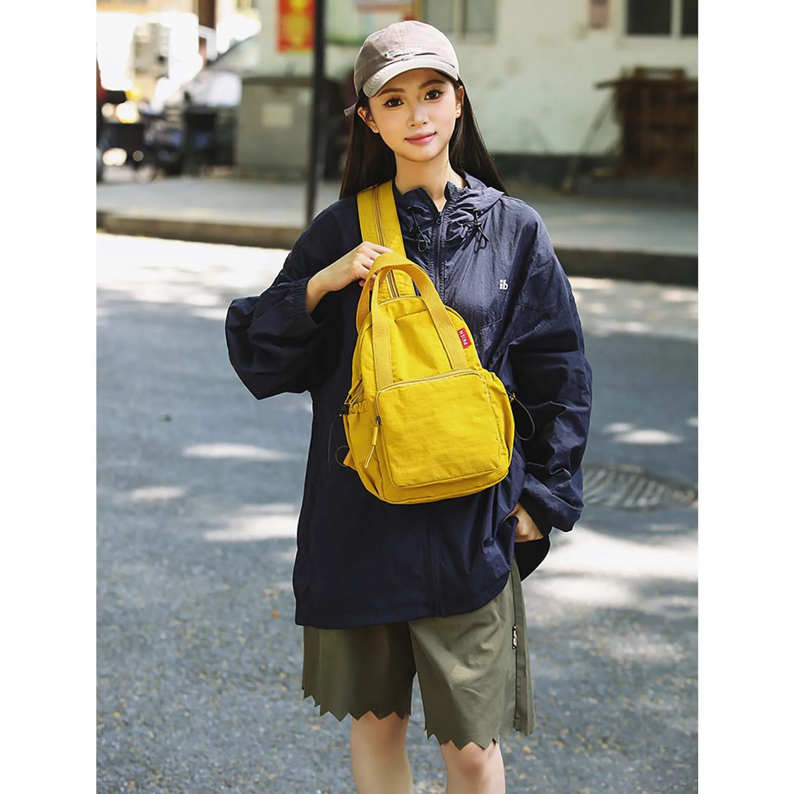 

Japanese multi-functional small backpack 2025 new lightweight canvas backpack for travel, chest bag for class, backpack