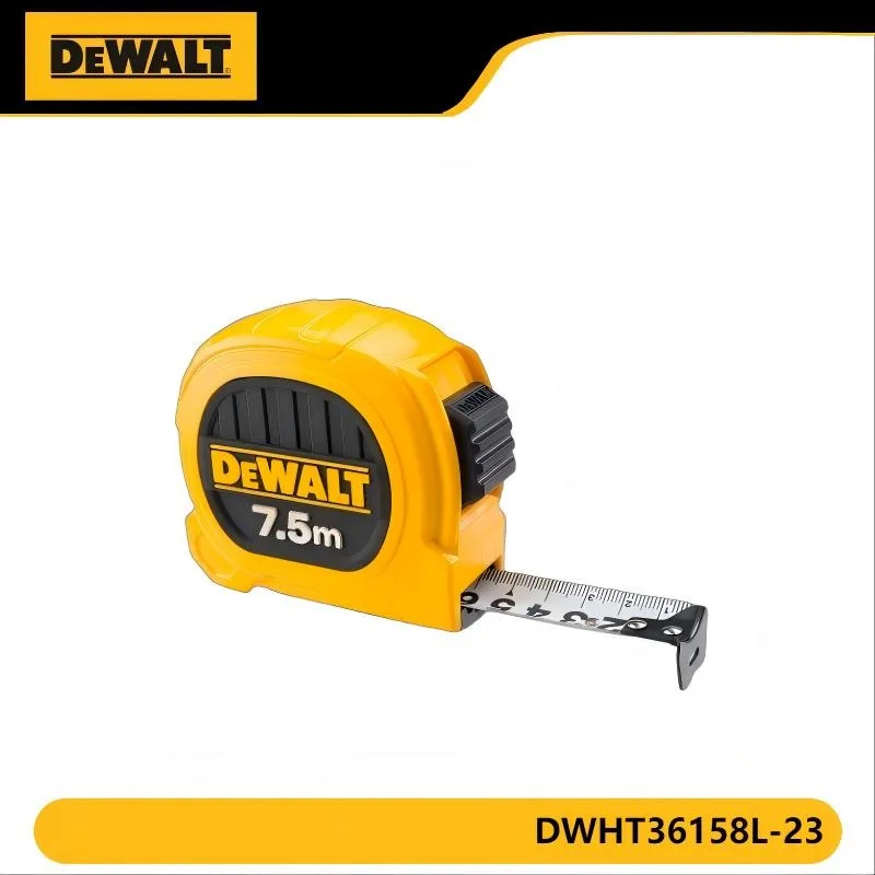 

Рулетка DEWALT DWHT36158L-23 двусторонняя - 7,5 м, для строительства/столярных работ, картографии, износостойкая, с четкой разметкой