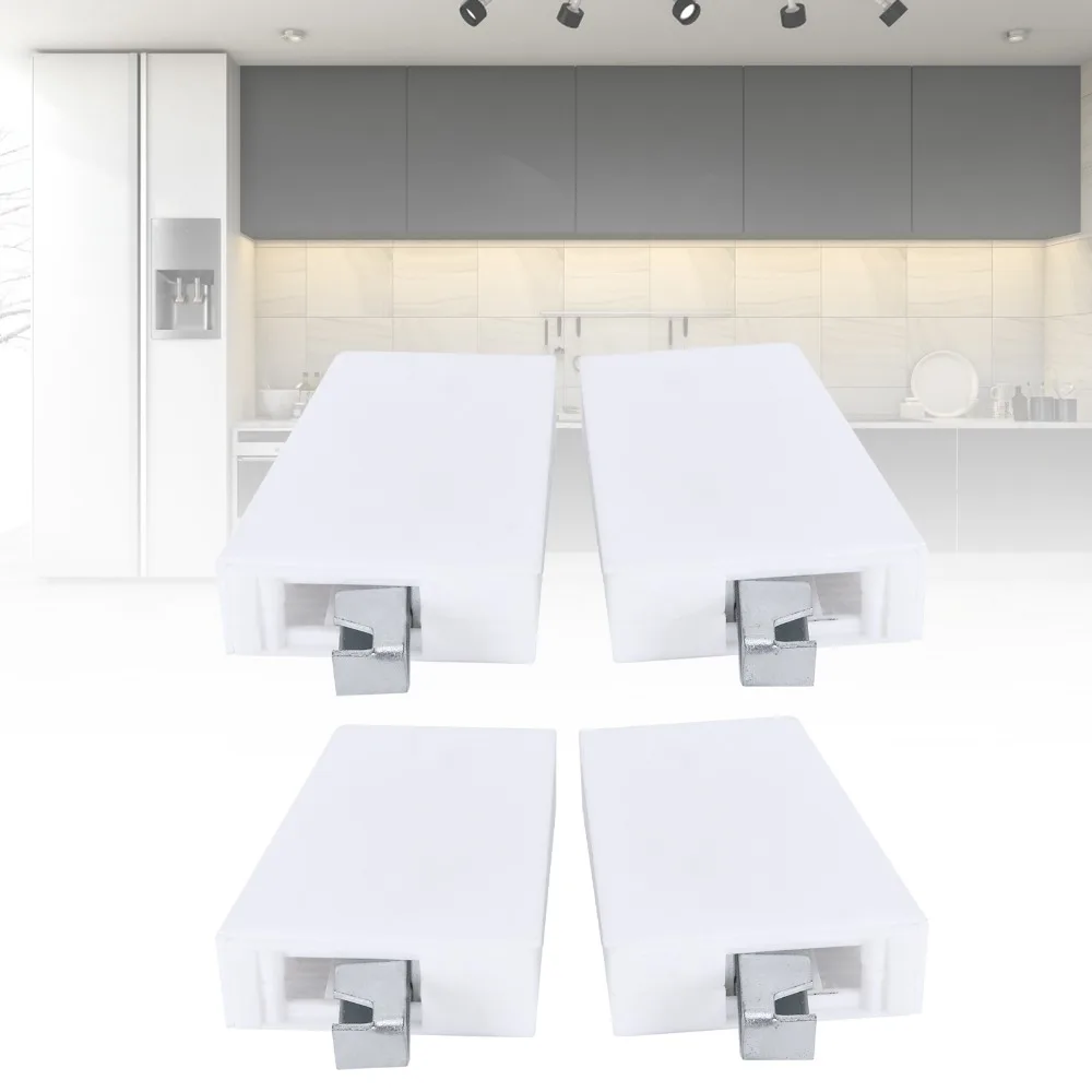 4pcs Durable Adjustable Cabinet Hanger Bracket Sturdy White Cabinet Mounting Plate Wall Hanging Bracket Kitchen Cupboard