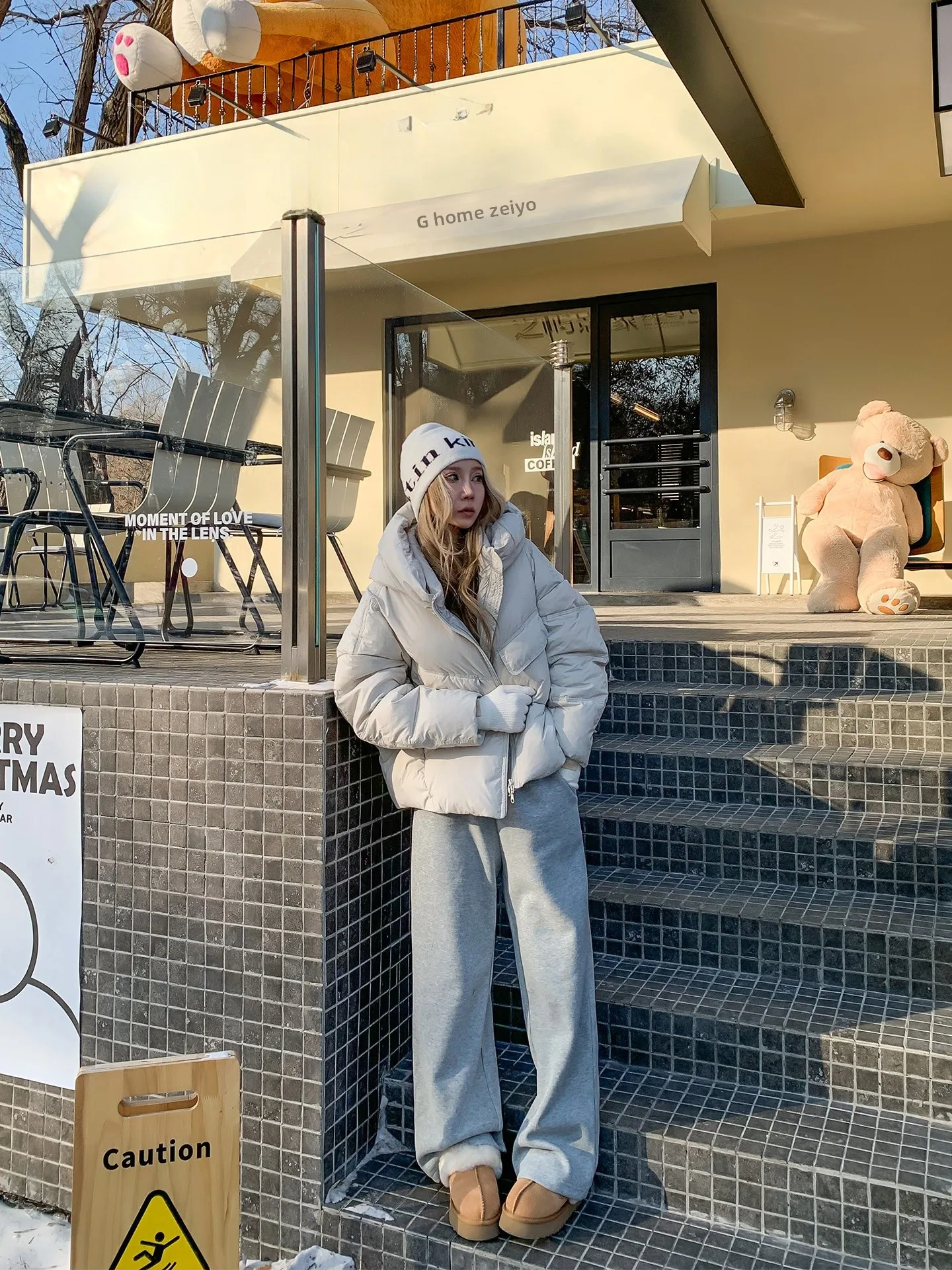 

KMZD Bla Bread ort down Jaet 90 White Du down Women's Warm Outerwear Winter Casual Sle Zipper Closure Thiened Sve