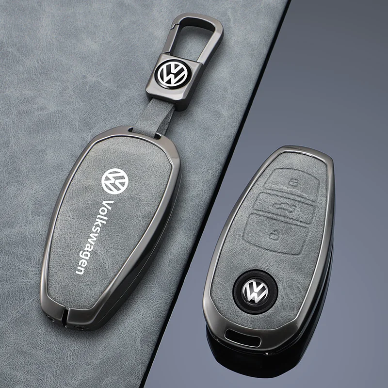 Zinc Alloy Car Remote Key Case Cover Holder Shell for VW Volkswagen Touareg 2011 2012 2013 2014 2015 2016 2017 2018 Accessories