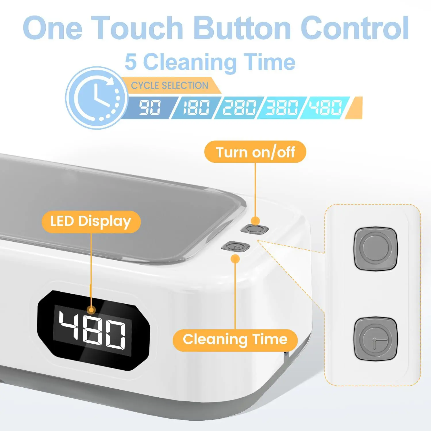 TINSOL 49000 HZ high-frequency ultrasonic cleaner is great for cleaning jewelry rings, glasses, dentures, and makeup brushes