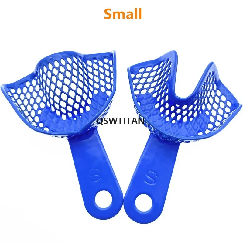 ถาดพิมพ์ฟัน 10 ชิ้น วัสดุอุปกรณ์ทันตกรรม ที่วางฟัน พลาสติก-เหล็ก