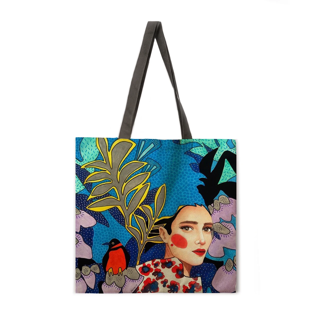 

Dream Girl Linen Bag Handbag Lightweight Shoulder Bag Large Capacity Eco-friendly Shopping Bag Tote Bag