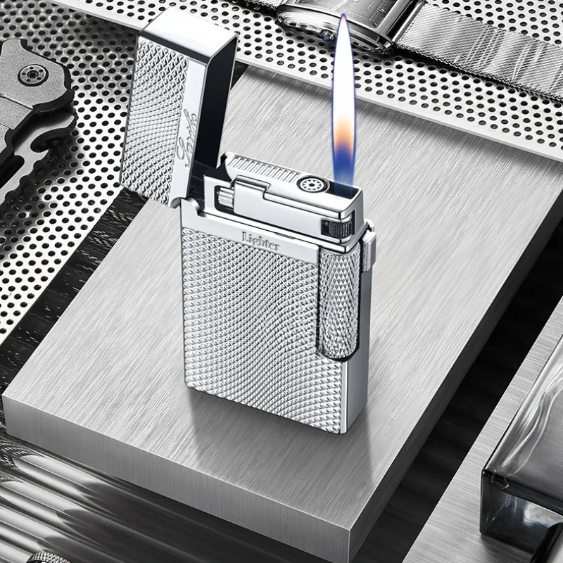

Metal Windproof Cigar Cigarette Lighter Jet Torch Gas Two Types Flames Unusual Lighters Smoking Accessory Butane Gadgets for Men