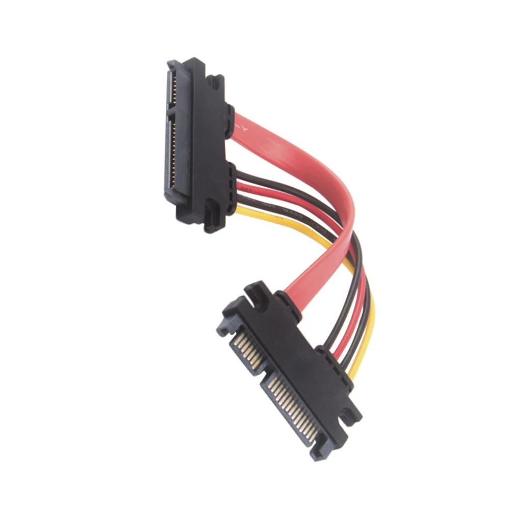 HOT SALE 7+15 Pin ATA SATA Data Power Combo Extension Cable Connector Conterver 30cm 22Pin SATA Cable Male to Female