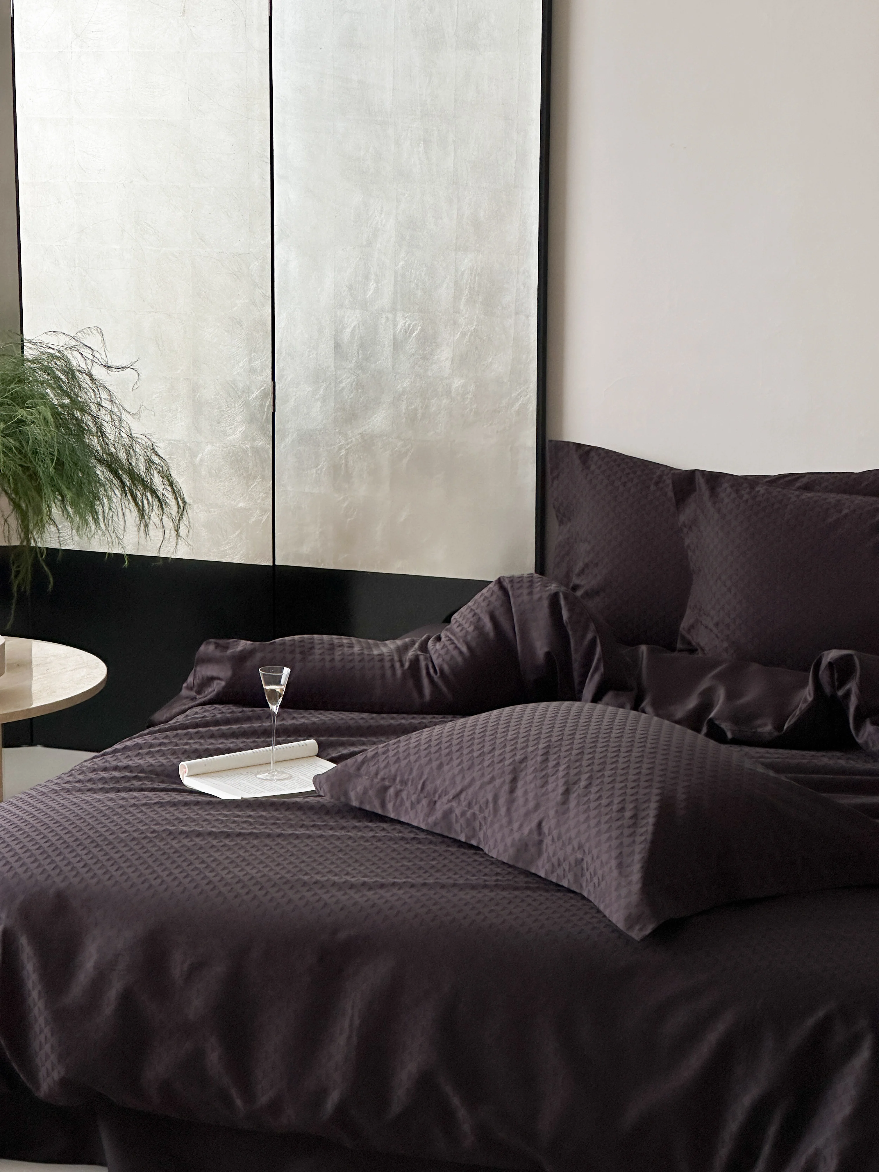 Luxury Pure Cotton Bedding Set 220 x 240 cm, Duvet Cover + Flat Sheet + 2 Pillowcases