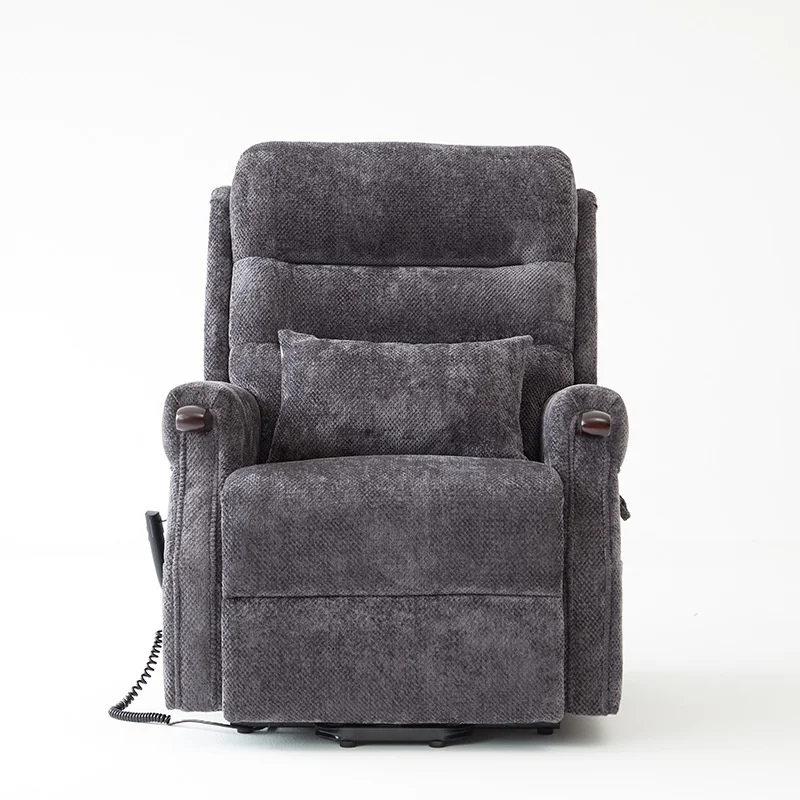 كرسي كرسي من القماش الحديث لكبار السن غرفة نوم المنزل أريكة كهربائية مقطعية وظيفة مستلق أريكة واحدة إسفنجة الشنيل #5