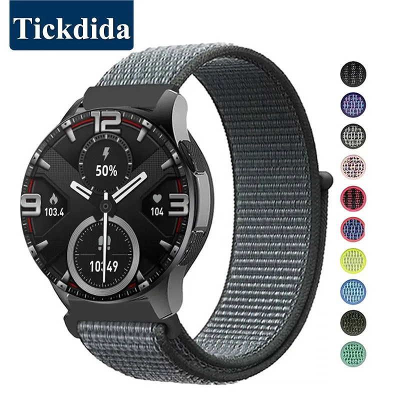 Zeblaze Ares 3 Pro GT 3 SE용 나일론 시계 팔찌, Amazfit GTR Mini GTR 4 스트랩용 시계 밴드, 20mm, 22mm, 46mm