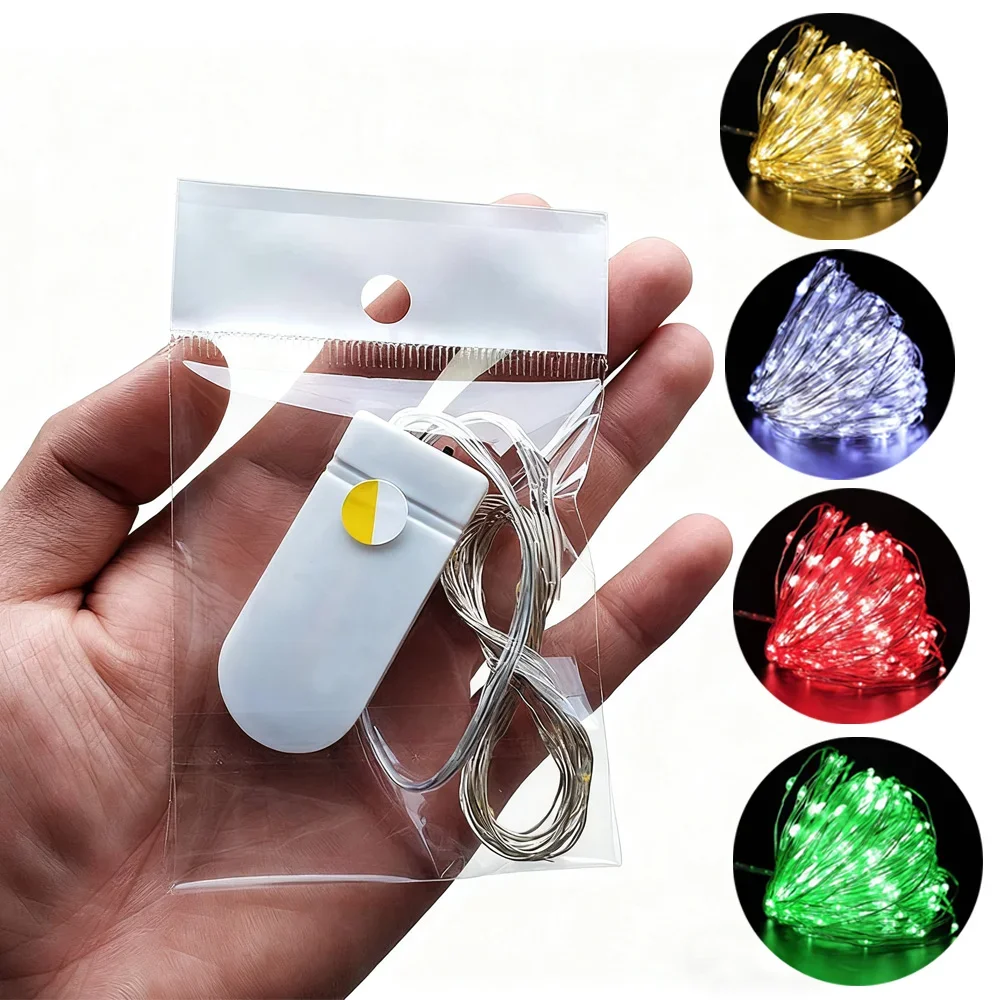 Led Copper Wire String Lights 1/2/3/5M Waterproof  Fairy Lights DIY Garland Christmas Wedding Party Holiday Decoration Lighting